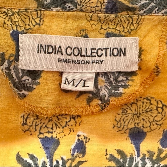 Emerson Fry India Collection Marigold Kimono Organic Cotton Boho Layer Sz M/L - Picture 6 of 9